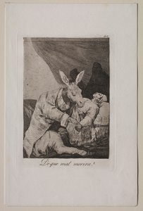 Caprichos: De qué mal morirá, c. 1798 de Francisco de Goya