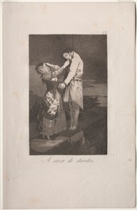 Caprichos: Cazando Dientes de Francisco de Goya