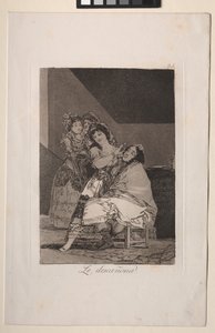 Caprichos: Ella lo despluma de Francisco de Goya