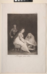 Caprichos: Ella Reza por Ella de Francisco de Goya