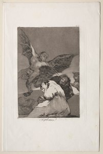 Caprichos: Chismosos - Ráfagas de viento de Francisco de Goya
