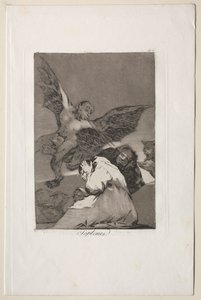 Caprichos: Chismosos-Ráfagas de viento de Francisco de Goya