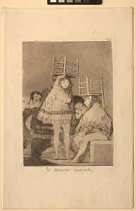 Caprichos: Ya Tienen un Asiento es decir, fondo de Francisco de Goya
