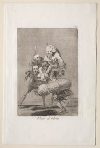 Caprichos: Lo que uno hace al otro de Francisco de Goya
