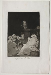 Caprichos: ¡Qué pico de oro! de Francisco de Goya