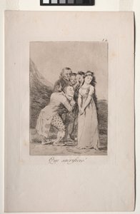 Caprichos: ¡Qué Sacrificio! de Francisco de Goya