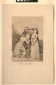 Caprichos: ¡Qué sacrificio! de Francisco de Goya