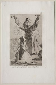 Caprichos: ¡Qué puede hacer un sastre! de Francisco de Goya