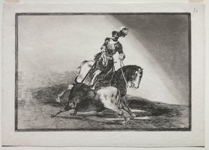 Charles V Spearing a Bull in the Ring at Valladolid de Francisco de Goya