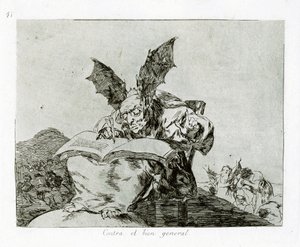 Contra el bien general. Placa 71 de Los desastres de la guerra, 1810-1820 de Francisco de Goya