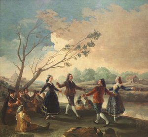 Baile en las Orillas del Río Manzanares, 1777 de Francisco de Goya