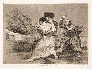 No quieren (9) de Francisco de Goya