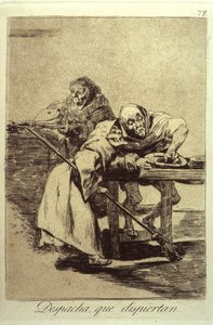 Despacha Que Despiertan, placa 78 de Los Caprichos, 1799 de Francisco de Goya