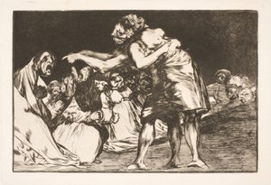 El matrimonio tonto (Ella, que quiere casarse, nunca pierde la oportunidad de hablar de ello) de Francisco de Goya