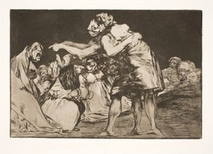 El matrimonio tonto (Ella, que quiere casarse, nunca pierde la oportunidad de hablar de ello) de Francisco de Goya