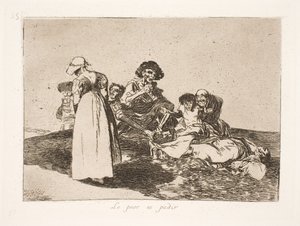 Lo peor es que hay que mendigar (55) de Francisco de Goya