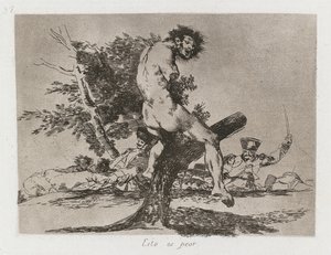 Desastres de la guerra: Pl. 37, Esto es peor, 1810-1813 de Francisco de Goya