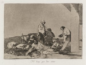 Desastres de la guerra: Pl. 58, No sirve de nada gritar de Francisco de Goya