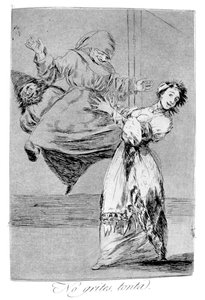 No grites, idiota, 1799 de Francisco de Goya