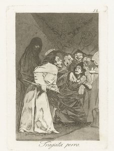 golondrina, perro perro tragala Los Caprichos (título de la serie) de Francisco de Goya