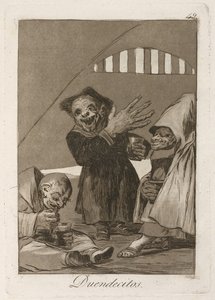 Duendecitos. Trasgos. De Los Caprichos, 1797-1798 de Francisco de Goya