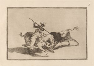 El animoso moro Gazul es el primero que lanceó toros en regla de Francisco de Goya
