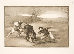 Otra forma de cazar a pie de Francisco de Goya