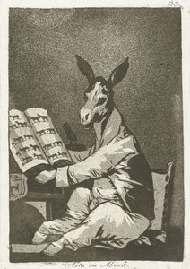 como su abuelo Asta su abuelo (título sobre objeto) Los Caprichos (título de la serie) Los caprichos de Francisco de Goya