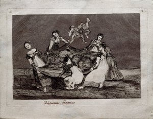Locura femenina de la serie Los Disparates, 1815-1819 de Francisco de Goya