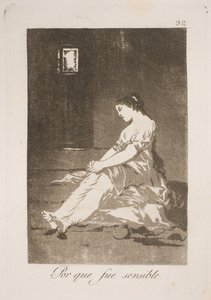 Por haber cedido a sus sentimientos de Francisco de Goya