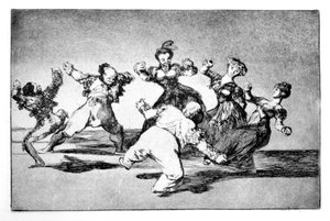 Fantasía feliz, 1819-1823 de Francisco de Goya