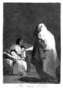 Aquí viene el hombre del saco, 1799 de Francisco de Goya