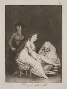 Ella reza por ella de Francisco de Goya