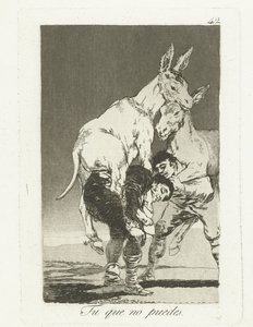 tu que no puedes mas Tu que no puedes (título sobre objeto) Los Caprichos (título de la serie) de Francisco de Goya