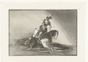 Emperador Carlos V lidiando con un toro Carlos V. lanceando un toro en la plaza de Valladolid Corridas de toros (título de la serie) La Tauromaquia (título de la serie) de Francisco de Goya