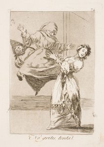 ¡Deja de gritar, idiota! de Francisco de Goya