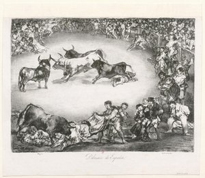 [Los toros de Burdeos: Diversión de España] de Francisco de Goya