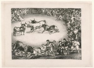 Los toros de Burdeos: diversión de España de Francisco de Goya