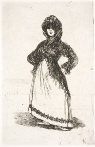 Maja, de pie de Francisco de Goya