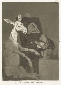 Nada mas y nada menos Ni mas ni menos (título sobre objeto) Los Caprichos (título de la serie) de Francisco de Goya