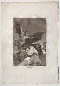 Ochenta Caprichos: Tale-Bearers-Blasts of Wind de Francisco de Goya