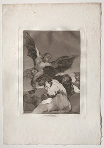 Ochenta Caprichos: Cuentistas-Ráfagas de viento, 1793-1798 de Francisco de Goya