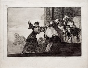 Pobre locura de la serie Los Disparates, 1815-1819 de Francisco de Goya
