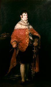 Retrato del Rey de España, Fernando VII (1784-1833) con su manto real de Francisco de Goya