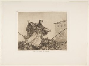 Que se rompe la cuerda, Placa 77 de Los Desastres de la Guerra, después de 1814-15, publicado en 1863 de Francisco de Goya