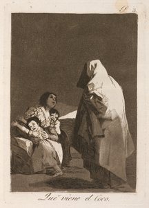 Que viene el coco de Francisco de Goya