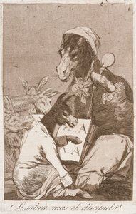 Si sabrá mas el discipulo (¿Debería saberlo mejor el alumno) de Francisco de Goya
