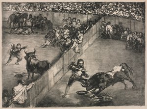 Los toros de Burdeos: Corrida en un anillo dividido de Francisco de Goya