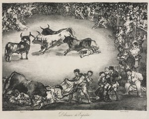 Los toros de Burdeos: entretenimiento español de Francisco de Goya