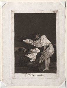 The Caprichos:  A Bad Night de Francisco de Goya